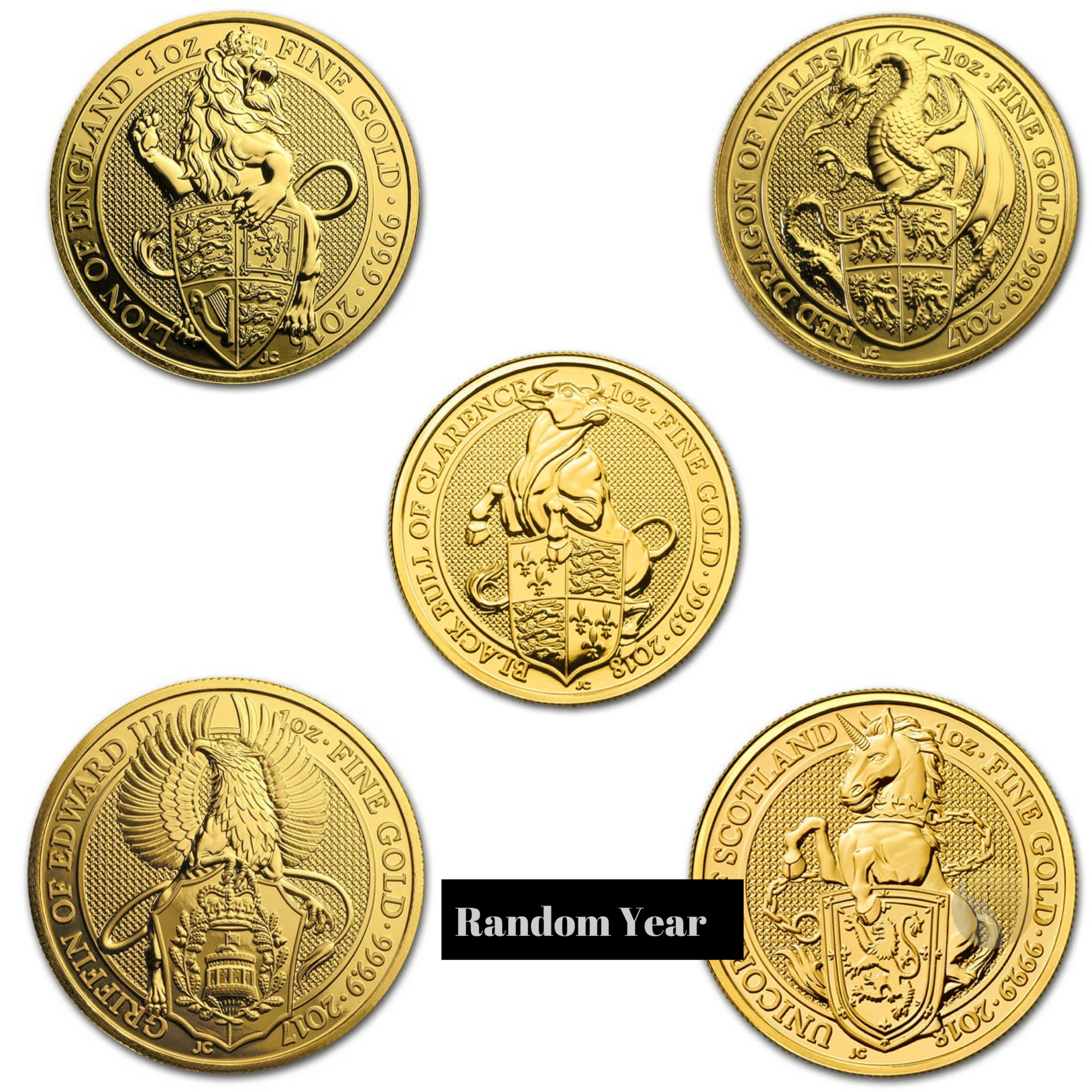 Gold Great Britain Queen's Beasts 1 oz. Gem/BU (Random Year) - Image 2