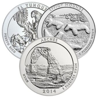 Silver America The Beautiful 5 oz. Gem/BU (Design Varies)