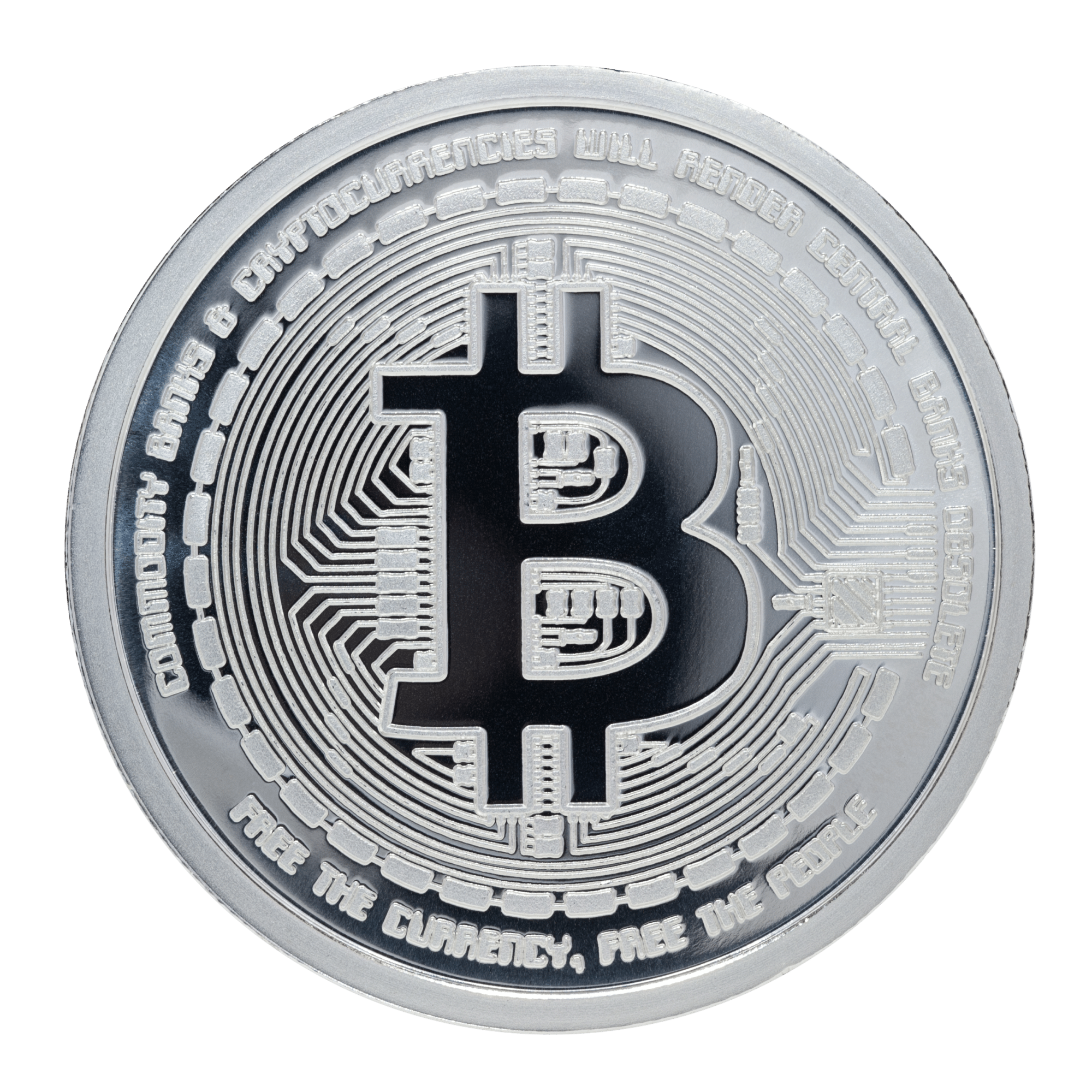 Silver Bitcoin Commemorative 1 Ounce Coin