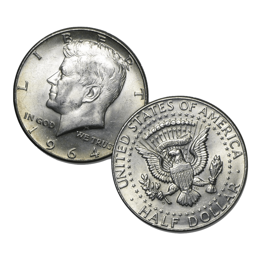 Silver United States Kennedy Half-Dollar 90% Circulated ($1 Face Value)