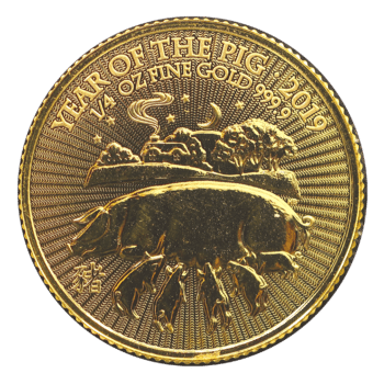 Gold Year Of the Pig Quarter Ounce