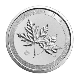 Silver Canadian Twin Maple Leaf 2 oz. Gem/BU (Random Year)