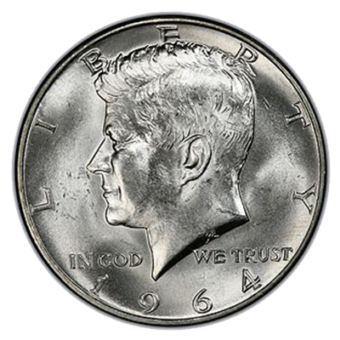 Silver United States Kennedy Half-Dollar 90% BU