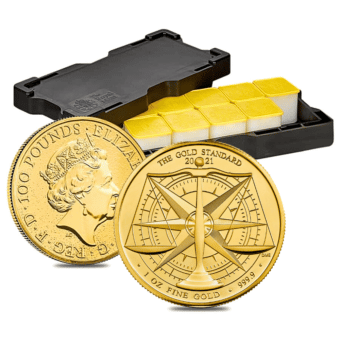 Gold British Royal Mint Gold Standard 1 oz. 2021 Gem/BU (Box of 100)