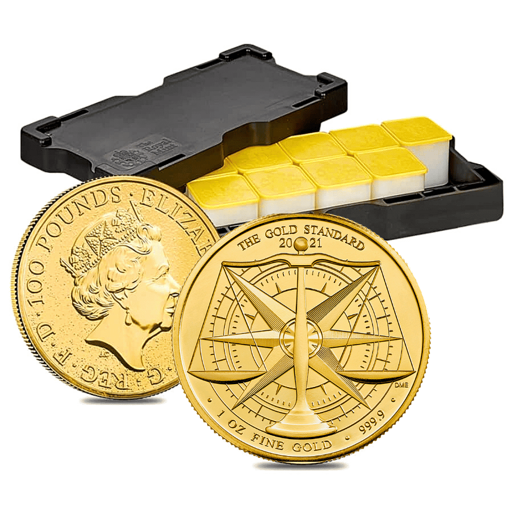 Gold British Royal Mint Gold Standard 1 oz. 2021 Gem/BU (Box of 100)