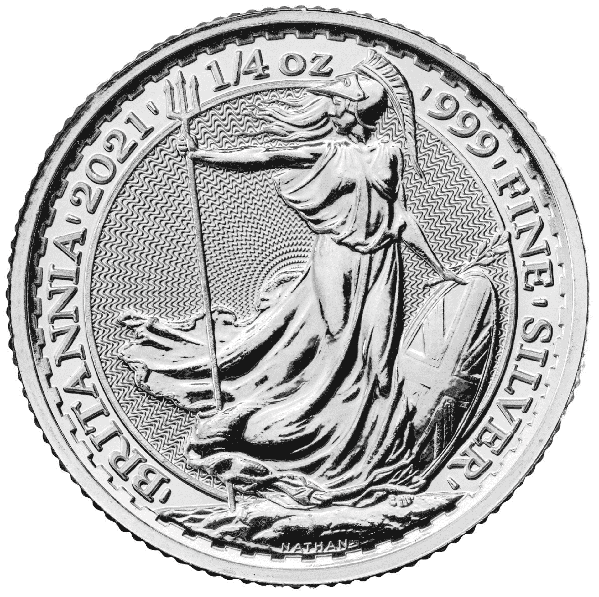 Silver Royal Mint Britannia 1/4 oz. 2021 Gem/BU - Monster Box - Image 2