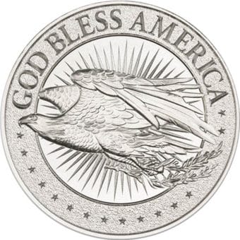 Silver Intaglio Mint Special God Bless America Round (Type 1) 1 oz.