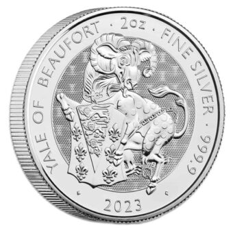 Silver Great Britain Tudor Beasts - Yale of Beaufort 2 oz. 2023 Gem/BU