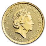 Gold Great Britain Britannia 1/4 oz. Gem/BU (Random Year) - Image 2