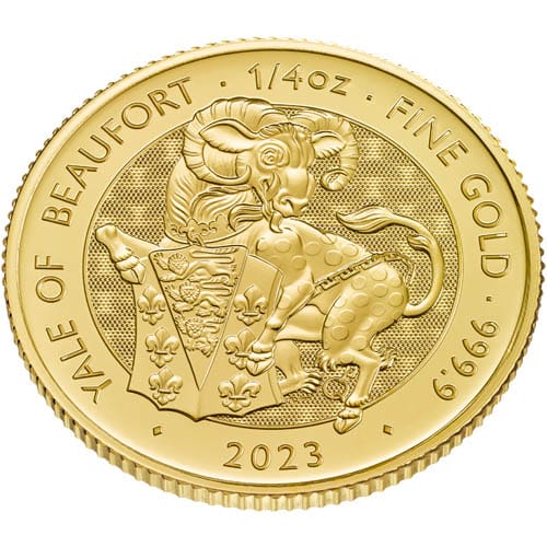 Gold Great Britain Tudor Beasts - Yale of Beaufort 1/4 oz. 2023 Gem/BU - Image 3