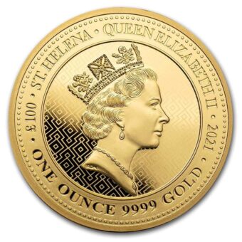 Gold St. Helena Queen's Virtues - Victory 1 oz. 2021 Gem/BU