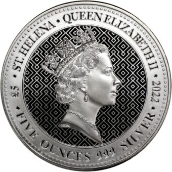 Silver St. Helena Queen's Virtues - Truth 5 oz. 2022 Gem/BU