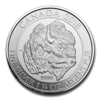 Silver Canadian Buffalo 1-1/4 oz. Gem/BU (Random Year)