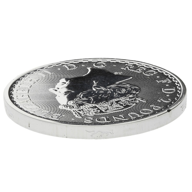 Silver Great Britain Britannia 1 oz. 2018 Gem/BU - Year of the Dog Privy Mark - Image 3