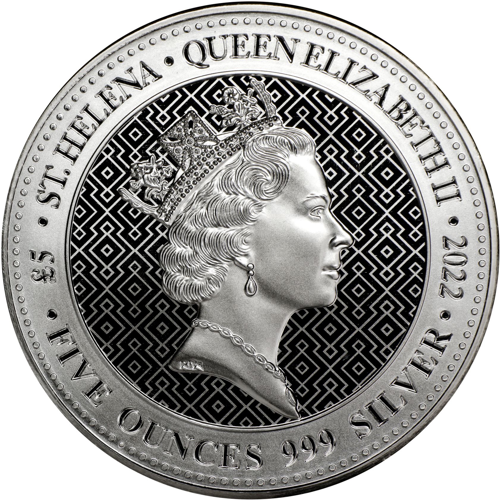 Silver St. Helena Queen's Virtues - Victory 5 oz. 2022 Gem/BU