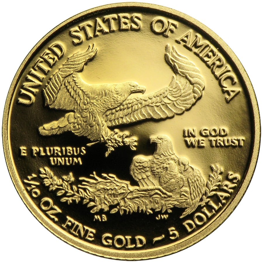 1/10 oz Proof American Gold Eagle (Random Year, w/Box & COA) - Image 3